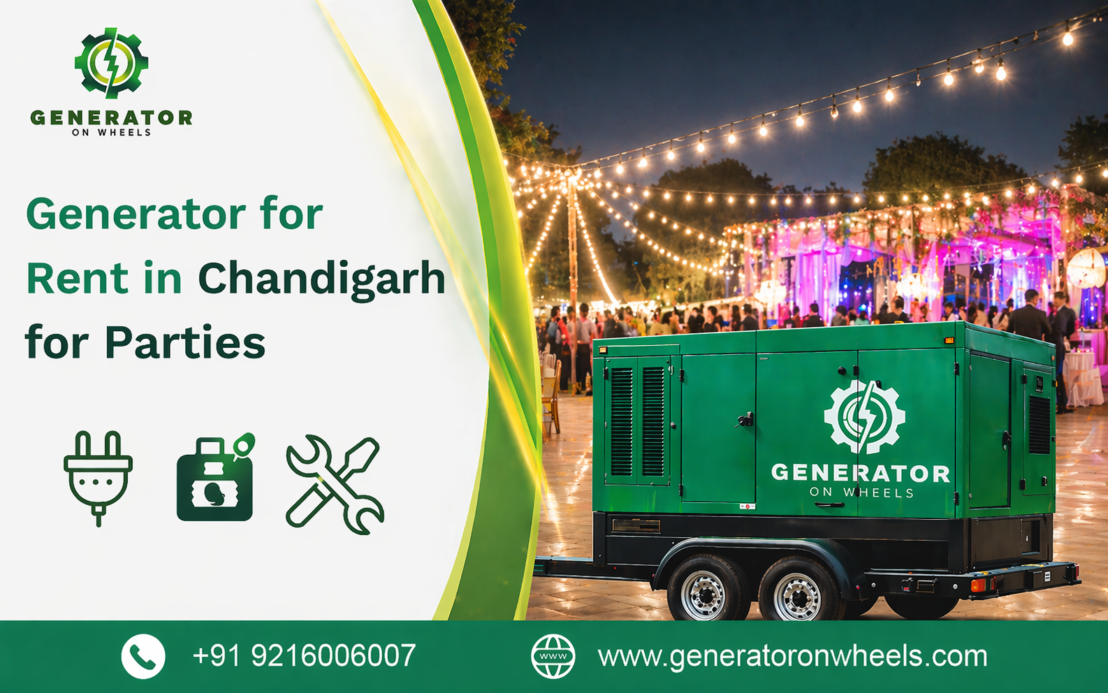 Generator for Rent in Chandigarh for Parties