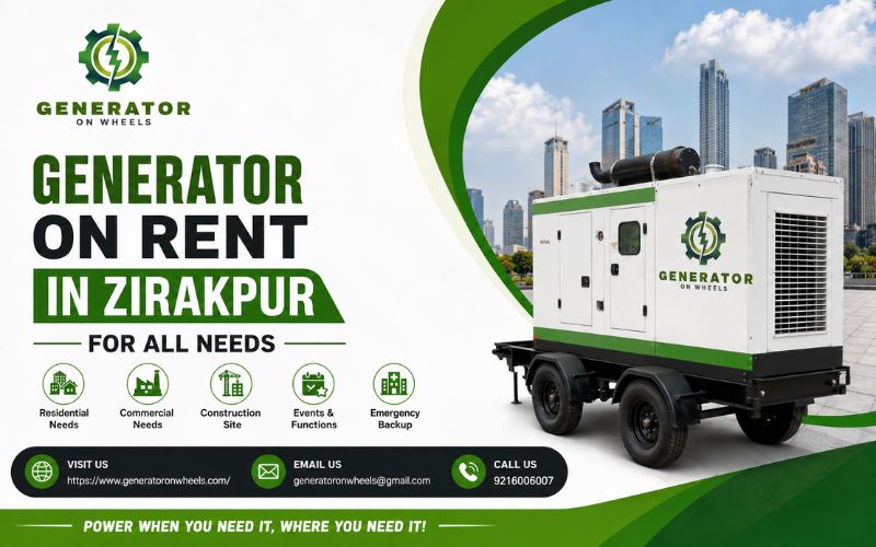 Generator On Rent In Zirakpur For All Needs